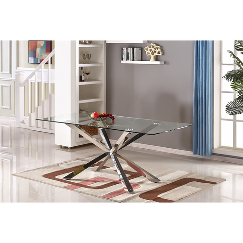 Lorenzo 71” Dining Table – Silver