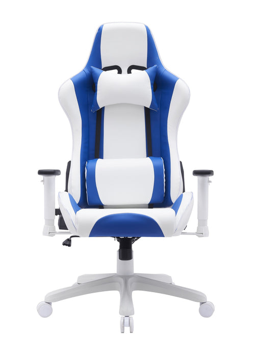 Gaming Chair (White/Blue)