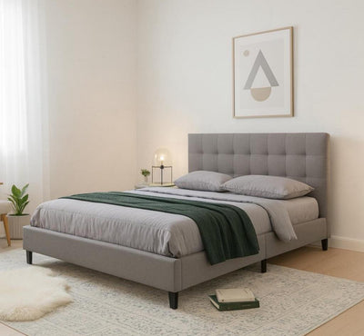 David Bed Fabric Grey