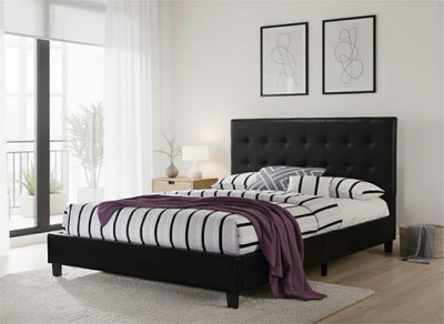 David Bed PU Black