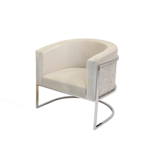 Cinderella Regular Accent Chair – Silver