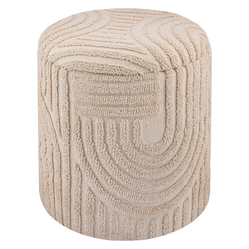 Pouf de rangement rond Lullu (Beige)
