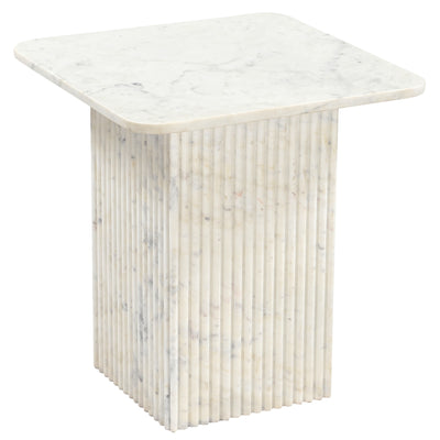 Table d'appoint carrée Roland (Blanc)