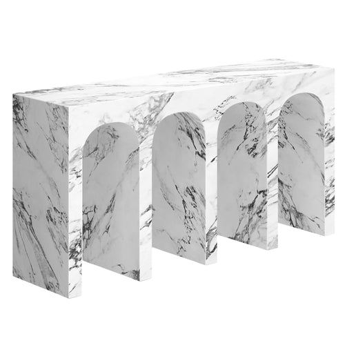 Atticus Console Table, 59″ (Bulgari White)