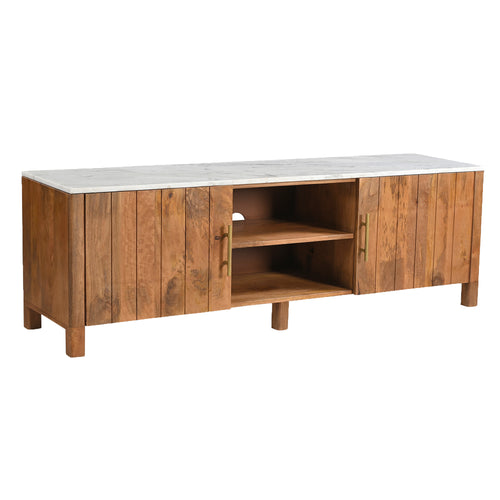Camden Media Cabinet, 63″ (Walnut and White)