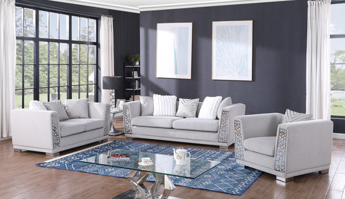 Marquis Grey Silver Sofa Set