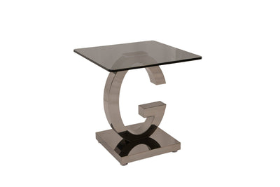 GG Black Nickel End Table