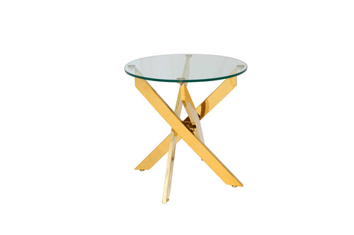 Genesis Gold Round End Table