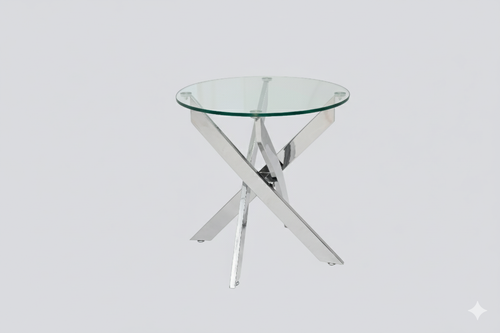 Genesis Silver Round End Table