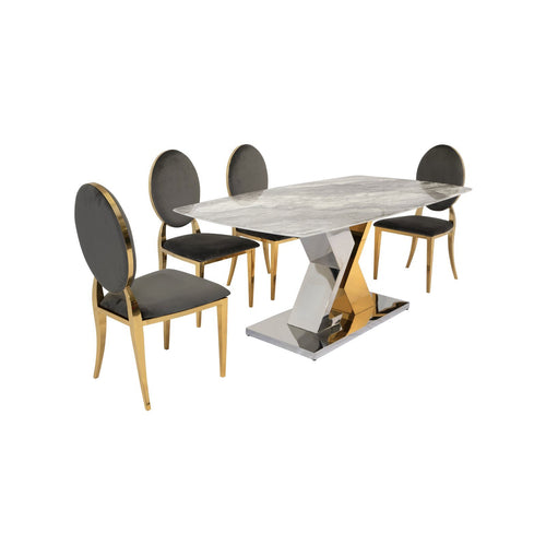 Philip & Zara Signature Glam Dining Set