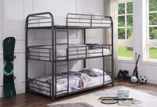 B 504 S/S 3-Level Bunk Bed (Grey)