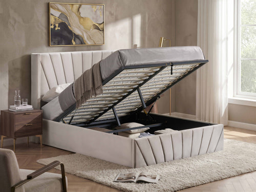 IF 5872 Lift Storage Bed (Beige)