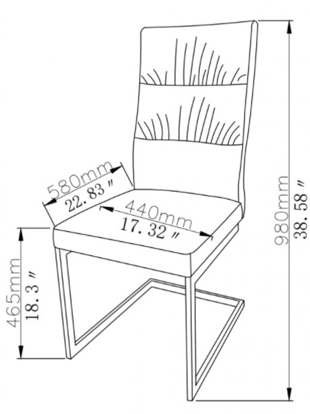 Dining Chair (Black) (Set of 2)