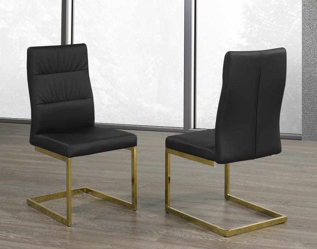 Dining Chair (Black/Gold) (Set of 2)