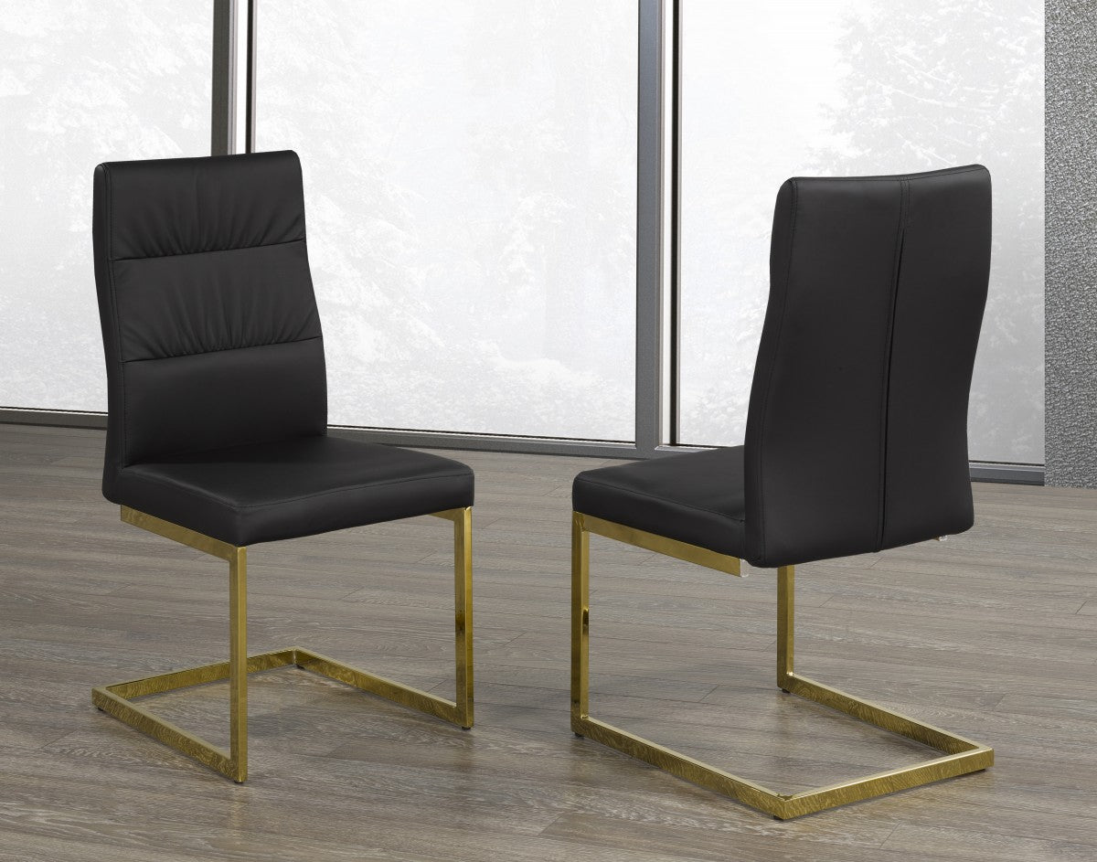 Dining Chair (Black/Gold) (Set of 2)