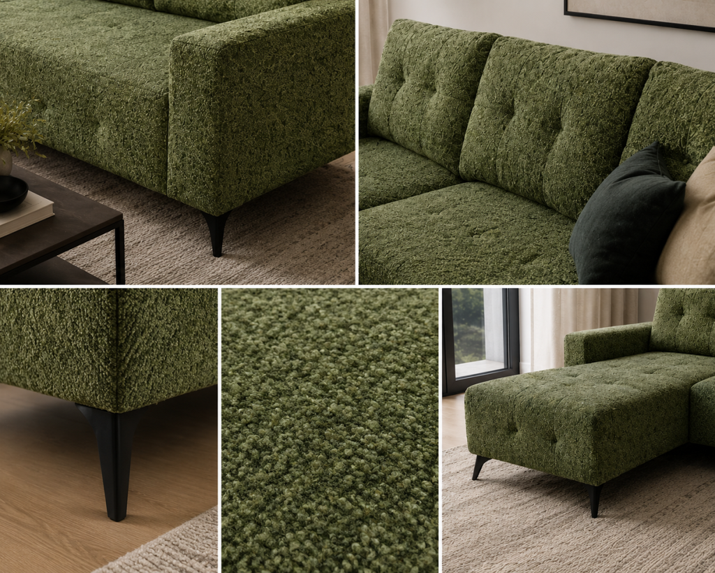 LHF Sectional Sleeper (Green)