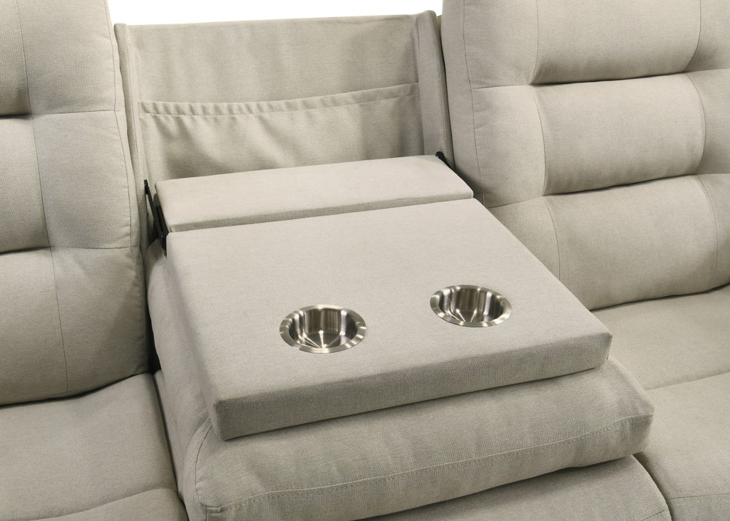 Hudson Recliner Sofa (Beige)