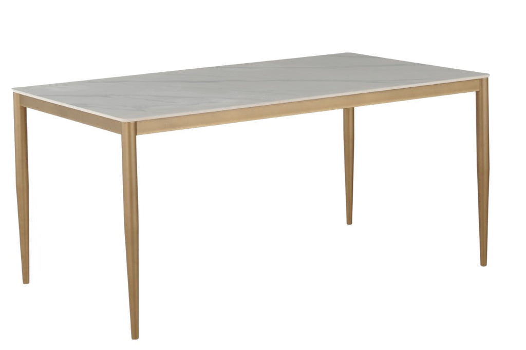 Emilia Dining Table (White/Gold)