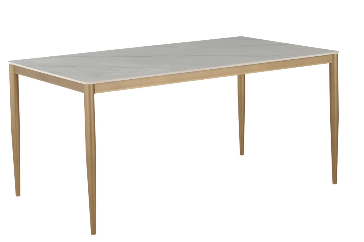 Emilia Dining Table (White/Gold)