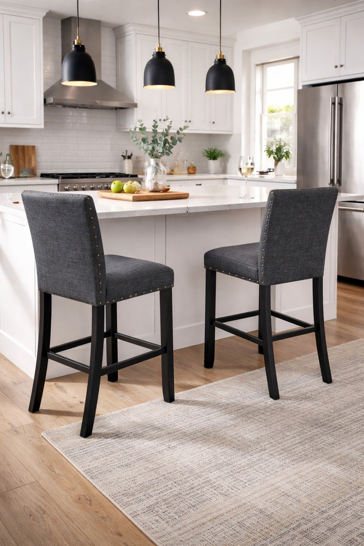 29'' Bar Stool (Grey) (Set of 2)