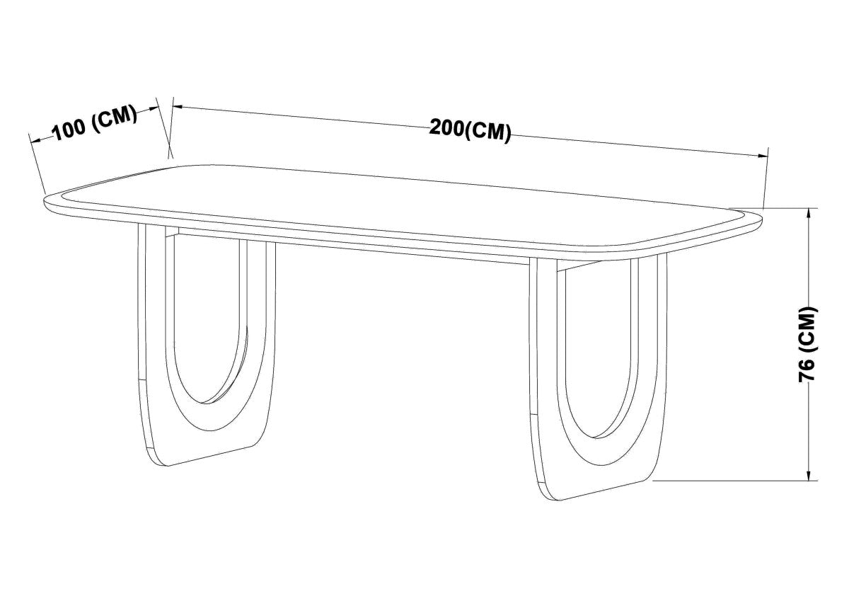 Tucson Dining Table (Dark Walnut)