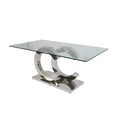CeeCee 80” Dining Table – Silver