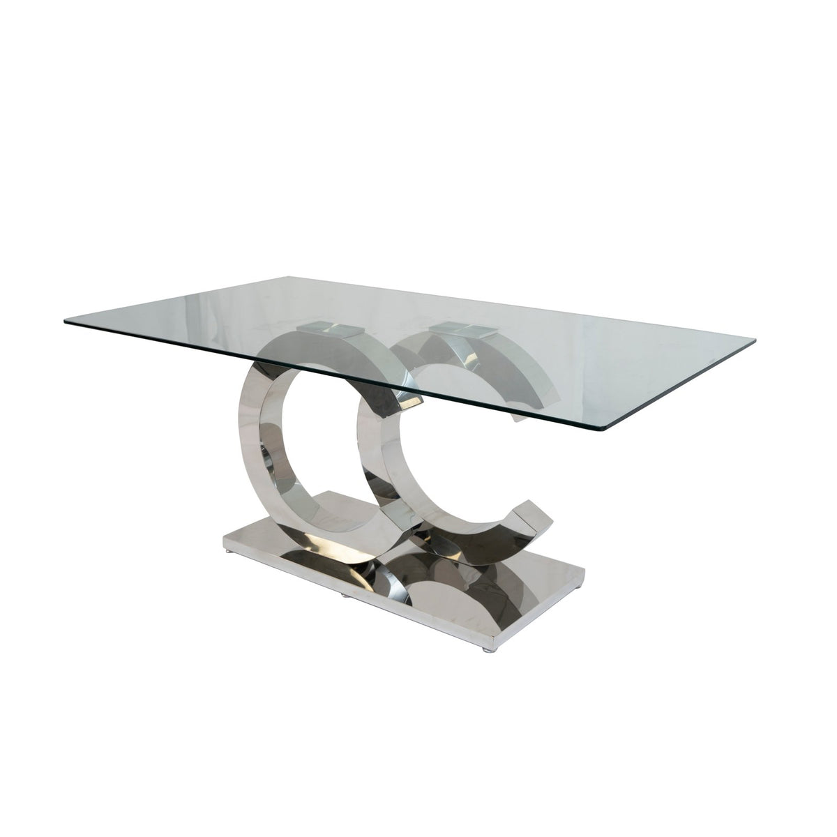 CeeCee 71” Dining Table – Silver