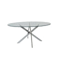 Genesis Oval Dining Table – Silver