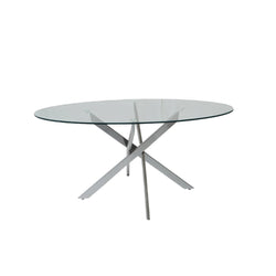 Genesis Oval Dining Table – Silver