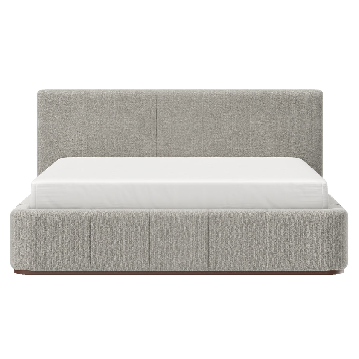 Harrod 78″ King Platform Bed (Mushroom and Walnut)