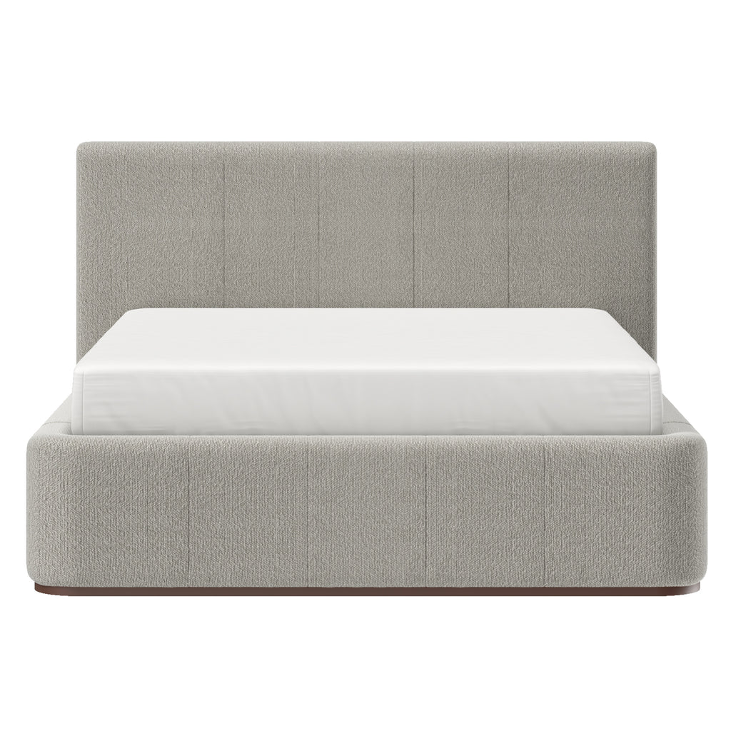 Harrod 60″ Queen Platform Bed (Mushroom and Walnut)