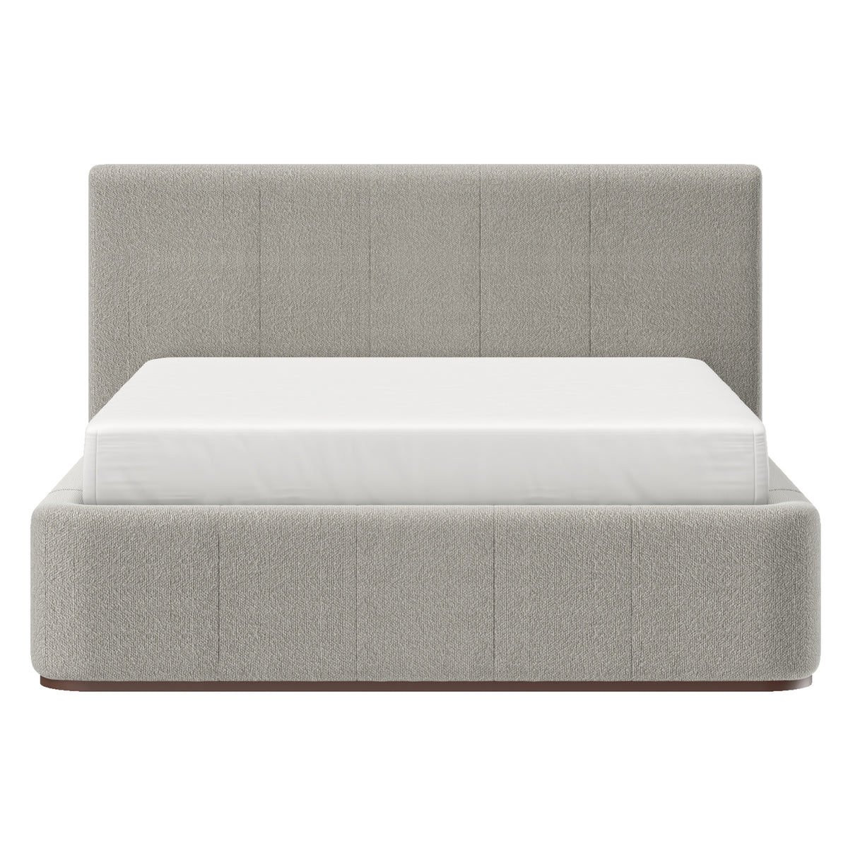 Harrod 60″ Queen Platform Bed (Mushroom and Walnut)