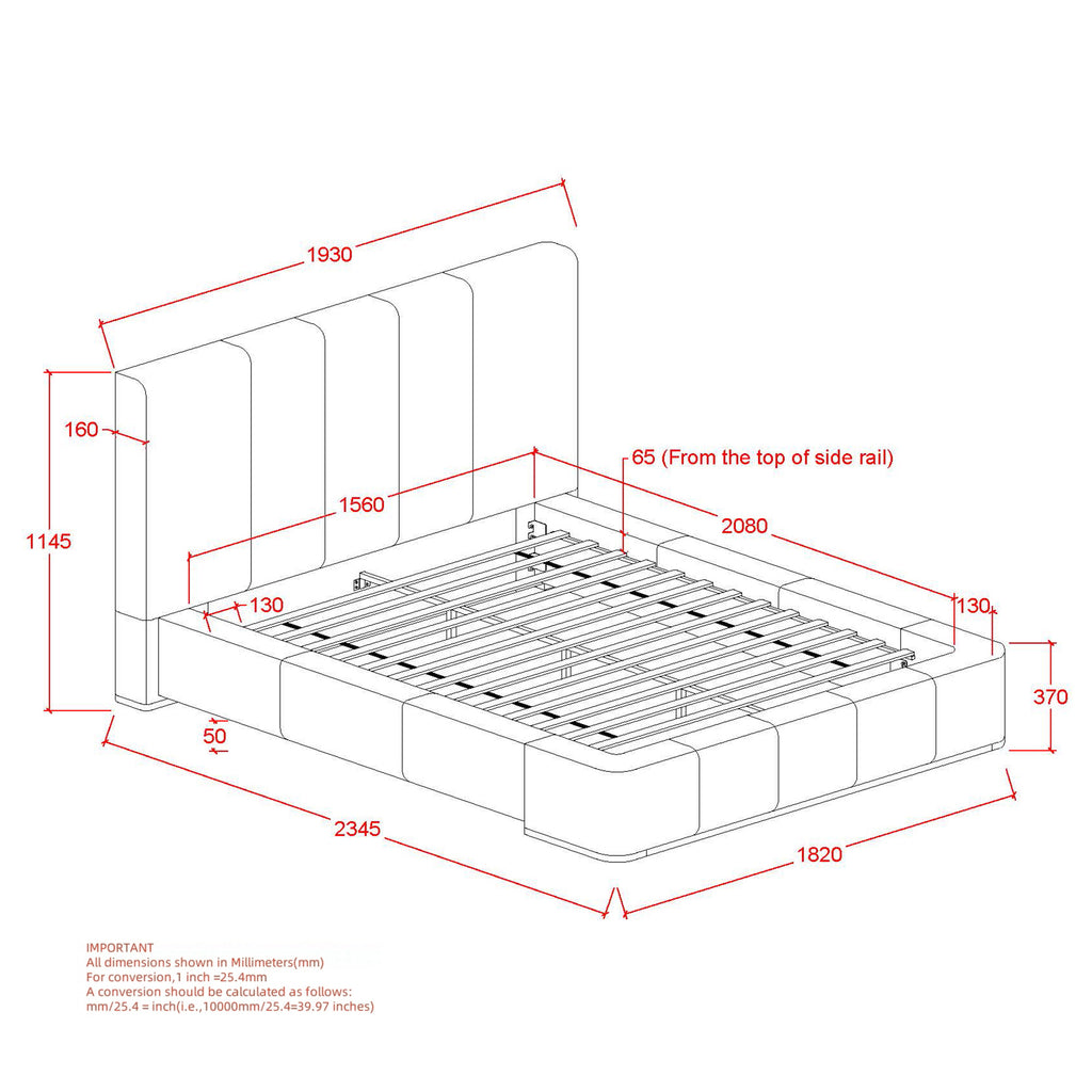 Harrod 60″ Queen Platform Bed (Mushroom and Walnut)