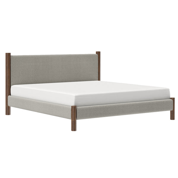 Lit plateforme King Zoran 78″ (Champignon et noyer)