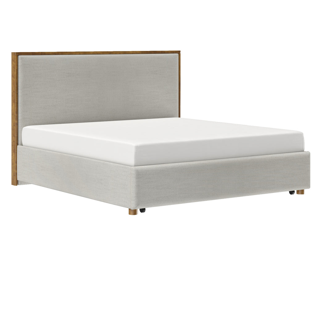 Andover 78″ King Platform Bed with Drawer (Oat)