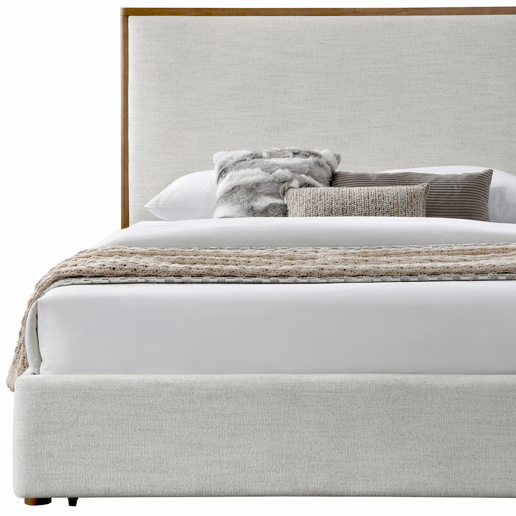 Andover 78″ King Platform Bed with Drawer (Oat)