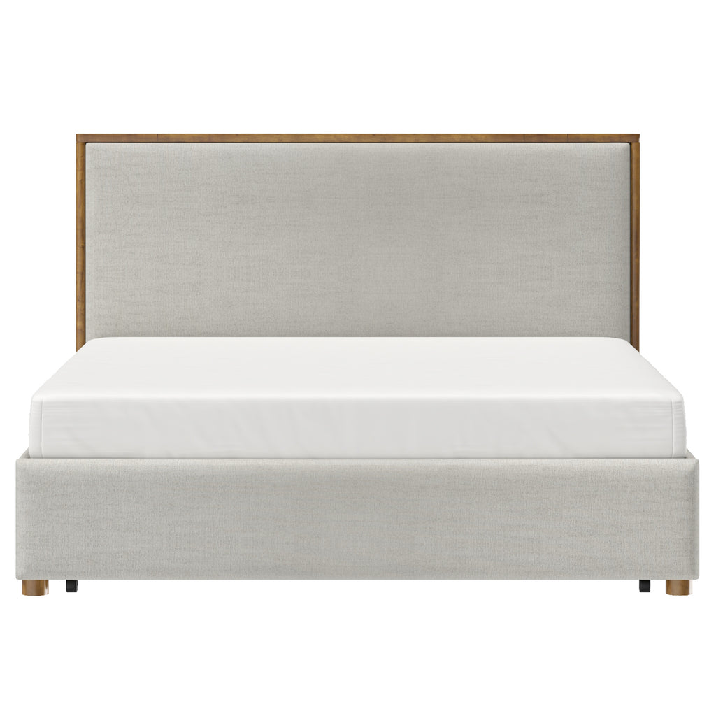 Andover 78″ King Platform Bed with Drawer (Oat)