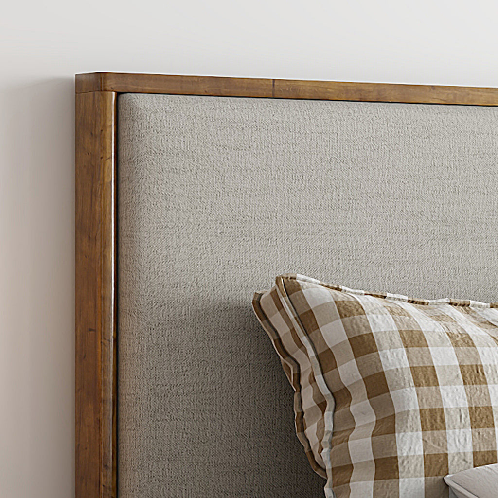 Andover 60″ Queen Platform Bed with Drawer (Oat)