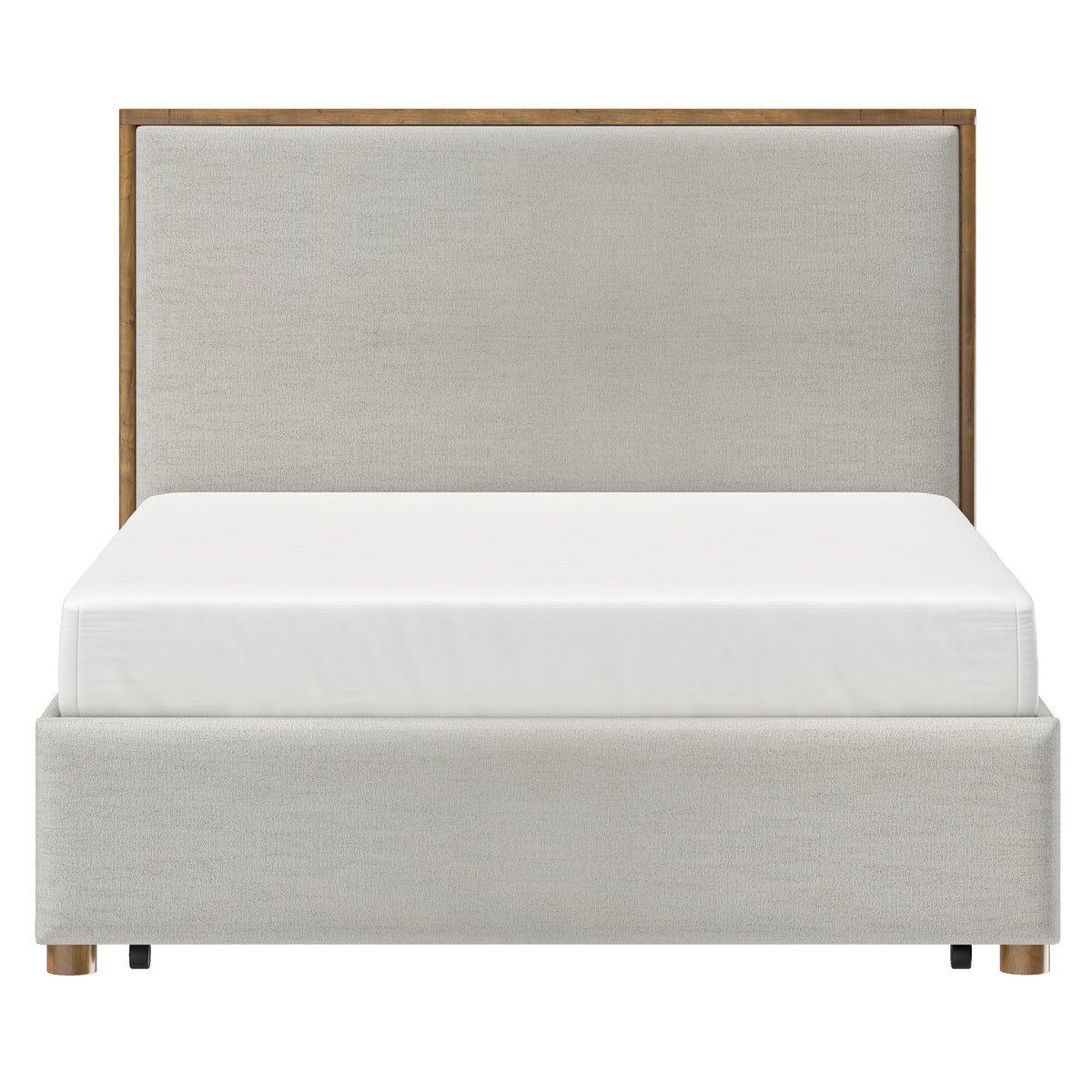 Andover 60″ Queen Platform Bed with Drawer (Oat)