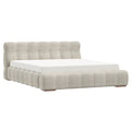 Pasha 78″ King Platform Bed (Beige Pearl)