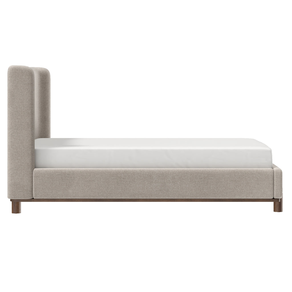 Isadora 60″ Queen Platform Bed (Dark Beige)
