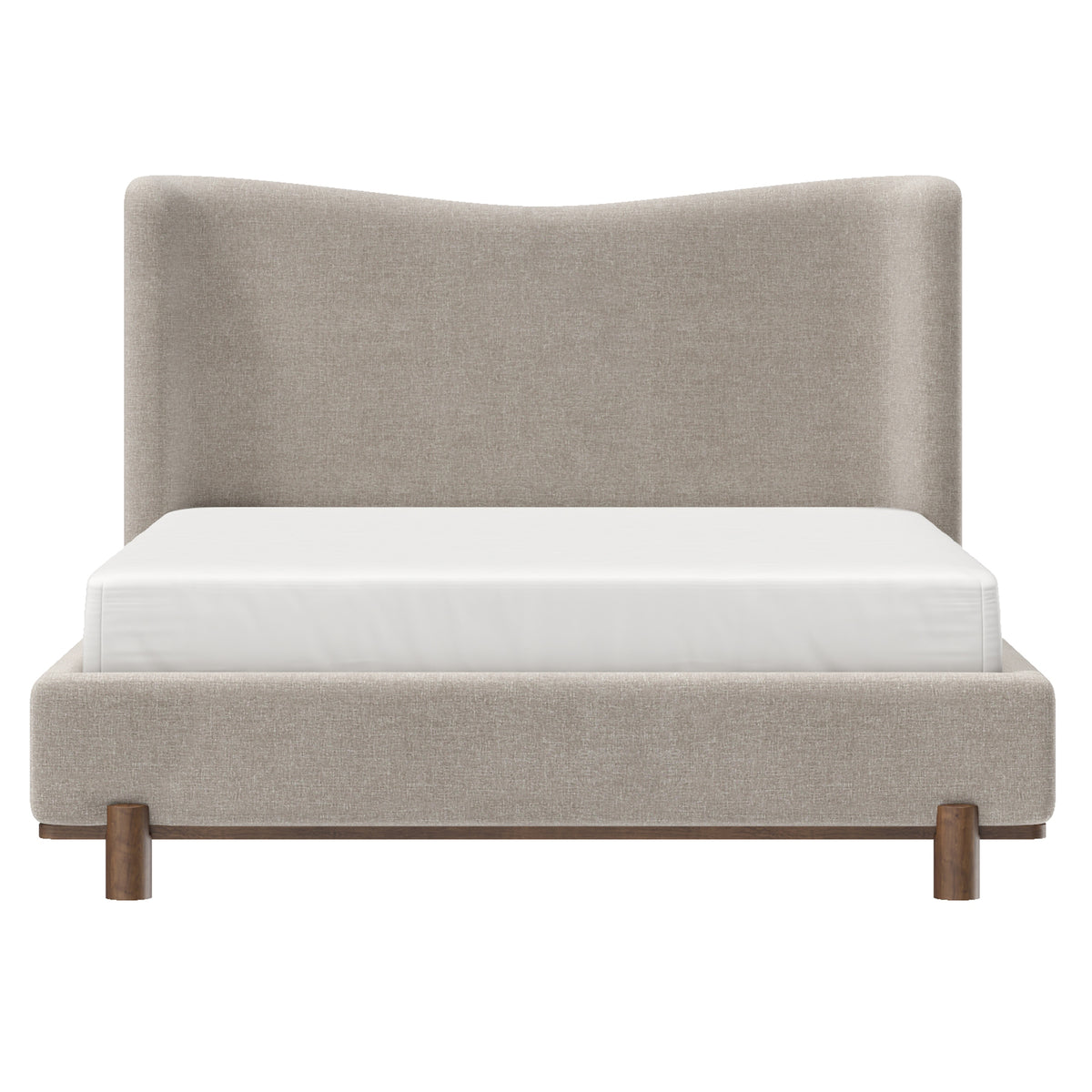 Isadora 60″ Queen Platform Bed (Dark Beige)