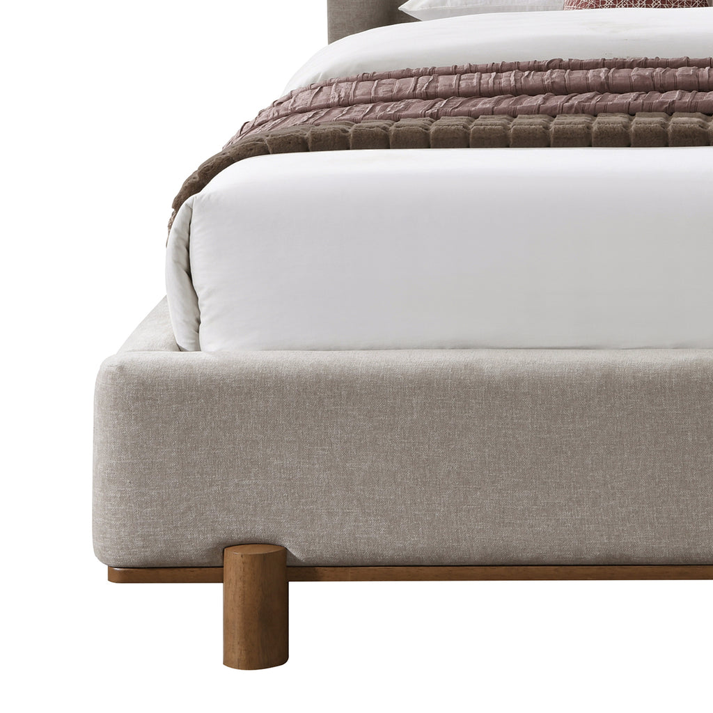 Isadora 60″ Queen Platform Bed (Dark Beige)
