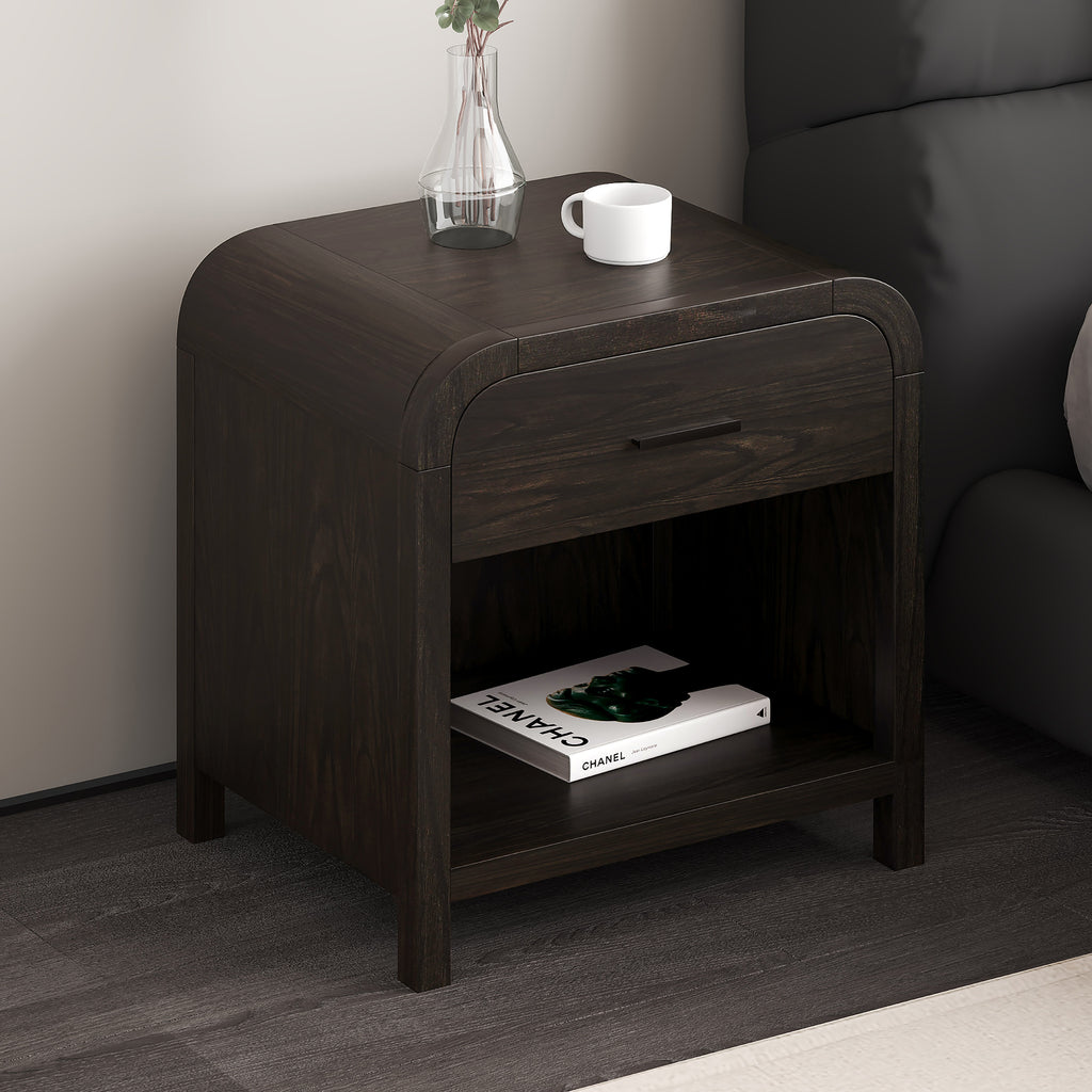 Bowman 1 Drawer Accent Table (Dark Walnut)