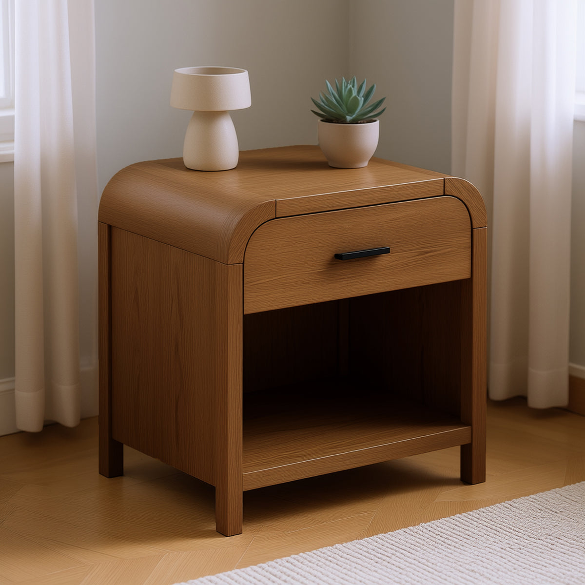 Bowman 1 Drawer Accent Table (Walnut)