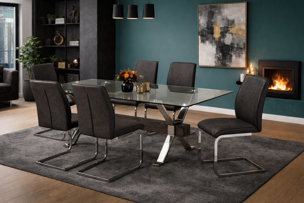 Ezra 7-Piece Dining Set (Grey)