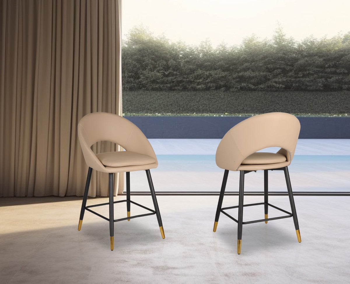 Mila Counter Stool (Beige) (Set of 2)