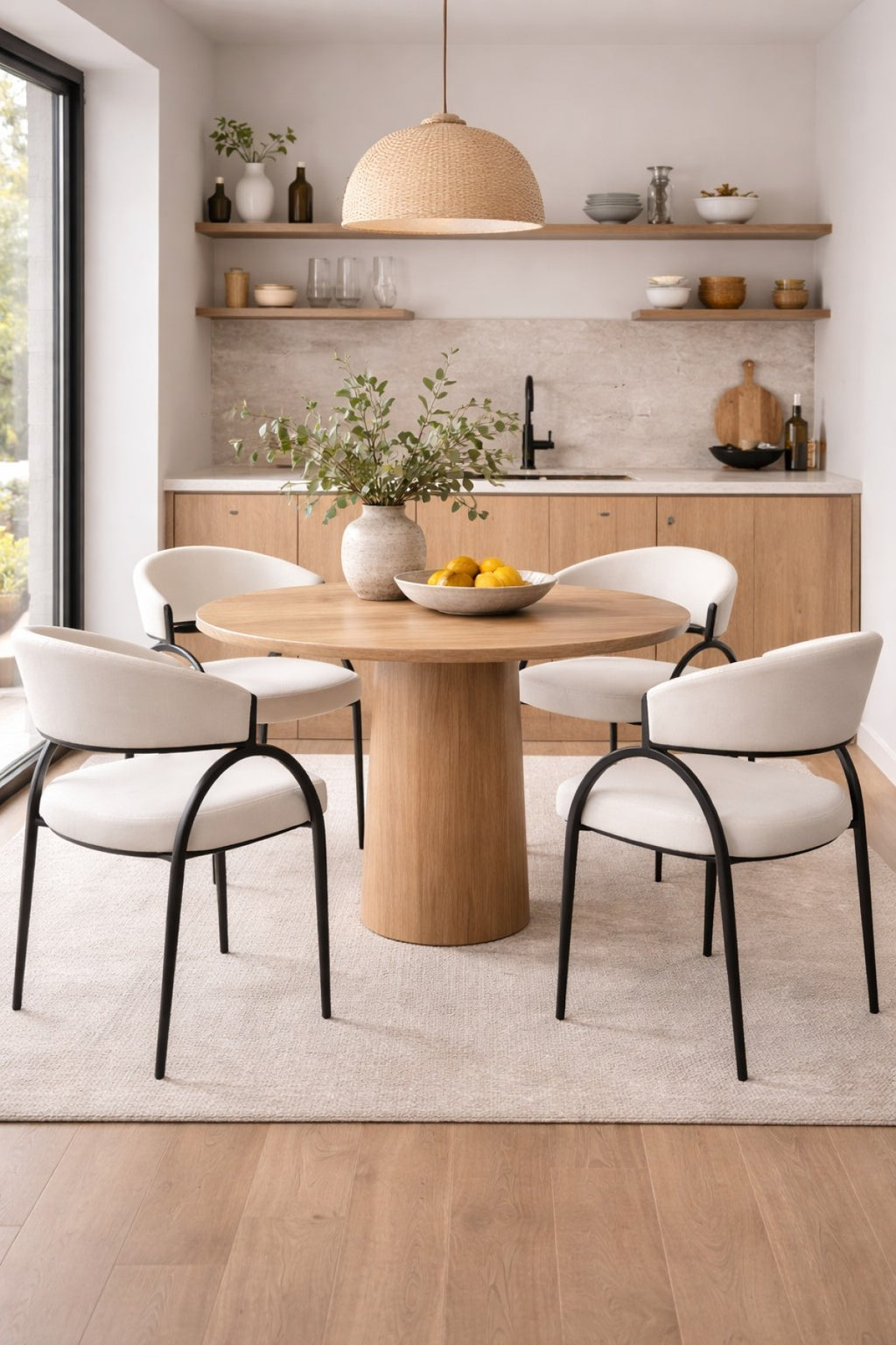 Dining Chair (Cream/Black) (Set of 2)