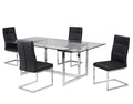 5-Piece Dining Set (Black) - 5001