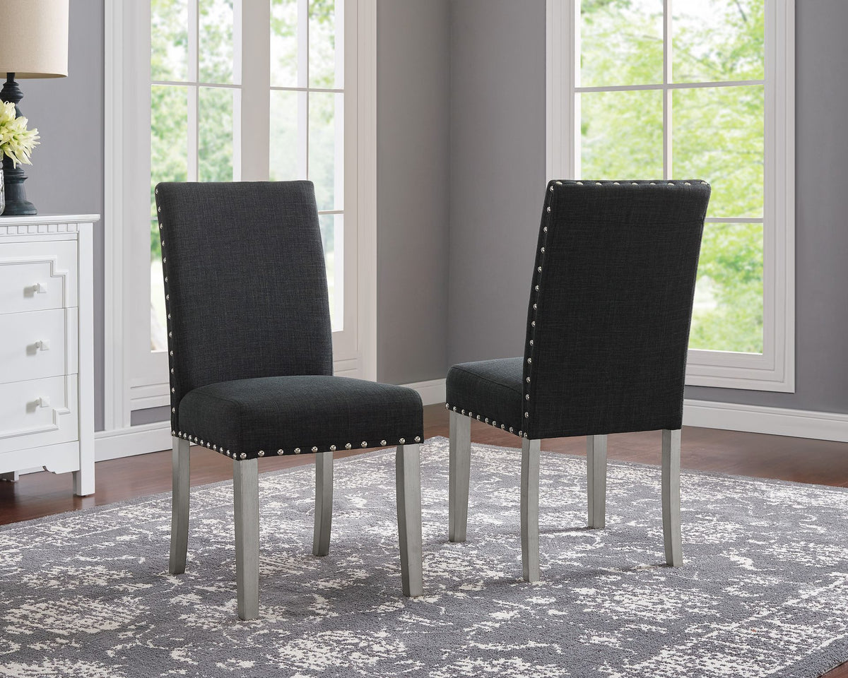 Dining Chair (Dark Grey) (Set of 2)